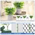 ECOOPTS 1pc Artificial Bushes Plastic Plants Leaves Stems Artificial Fake Flowers for Home Office Wedding Decoration Christmas Decor (Green White)