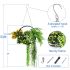 ECOOPTS 1 PC Artificial Hanging Plants with Black Frame Faux Plants with S-Shaped Hooks for Indoor Outdoor Garden Home Bathroom Living Room Wall Decor (Green Orange)