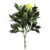 ECOOPTS 1pc Artificial Bushes Plastic Plants Leaves Stems Artificial Fake Flowers for Home Office Wedding Decoration Christmas Decor (Green Yellow)