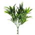 ECOOPTS 1pc Artificial Bushes Plastic Plants Leaves Stems Artificial Fake Flowers for Home Office Wedding Decoration Christmas Decor (Green White)