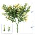 ECOOPTS 1pc Artificial Bushes Plastic Plants Leaves Stems Artificial Fake Flowers for Home Office Wedding Decoration Christmas Decor (Green Orange)