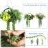 ECOOPTS 1 PC Artificial Hanging Plants with Black Frame Faux Plants with S-Shaped Hooks for Indoor Outdoor Garden Home Bathroom Living Room Wall Decor (Green Yellow)