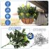 ECOOPTS 1pc Artificial Bushes Plastic Plants Leaves Stems Artificial Fake Flowers for Home Office Wedding Decoration Christmas Decor (Green Yellow)