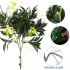 ECOOPTS 1pc Artificial Bushes Plastic Plants Leaves Stems Artificial Fake Flowers for Home Office Wedding Decoration Christmas Decor (Green Yellow)