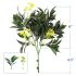 ECOOPTS 1pc Artificial Bushes Plastic Plants Leaves Stems Artificial Fake Flowers for Home Office Wedding Decoration Christmas Decor (Green Yellow)