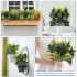 ECOOPTS 1pc Artificial Bushes Plastic Plants Leaves Stems Artificial Fake Flowers for Home Office Wedding Decoration Christmas Decor (Green Yellow)