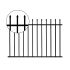 2 Rails, Welding Fence 46H*94W Black 14ga 1.5